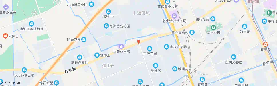 上海莘松路春九路_公交站地图_上海公交_妙搜公交查询2025