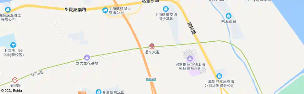 上海远东大道站_公交站地图_上海公交_妙搜公交查询2025