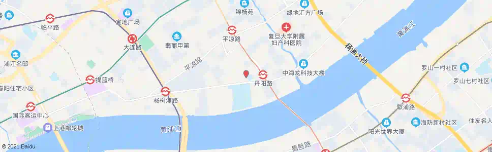 上海怀德路杨树浦路_公交站地图_上海公交_妙搜公交查询2025