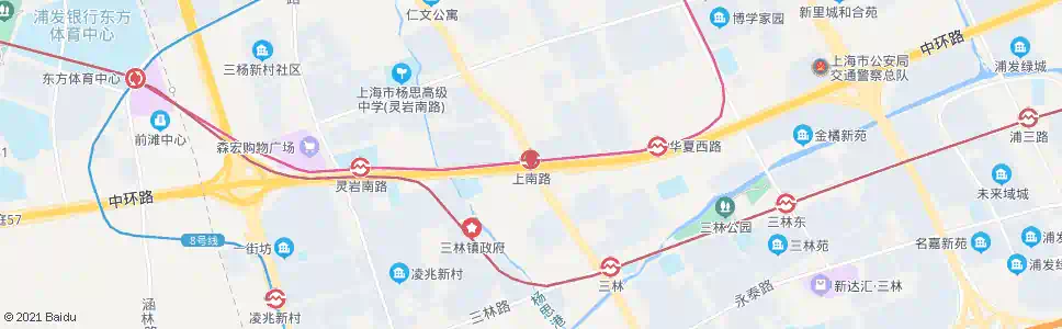 上海中林(上南路华夏西路)_公交站地图_上海公交_妙搜公交查询2025