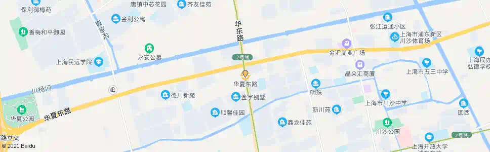 上海华夏东路川沙路_公交站地图_上海公交_妙搜公交查询2025