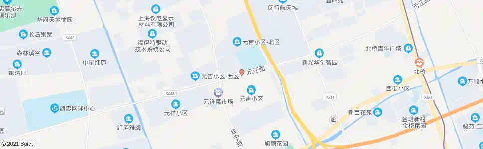 上海元江路花王路_公交站地图_上海公交_妙搜公交查询2025
