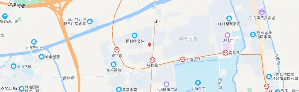 上海祁华路祁连山路_公交站地图_上海公交_妙搜公交查询2025