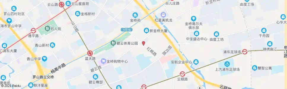 上海红枫路新金桥路_公交站地图_上海公交_妙搜公交查询2025