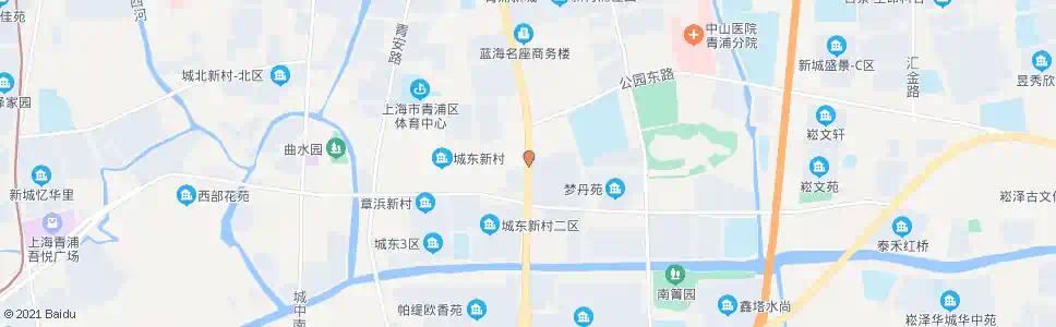 上海外青松公路公园路(桂花园)_公交站地图_上海公交_妙搜公交查询2025