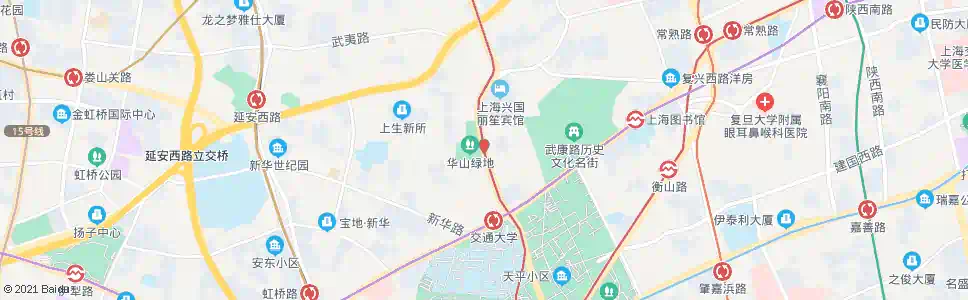 上海华山路湖南路_公交站地图_上海公交_妙搜公交查询2025