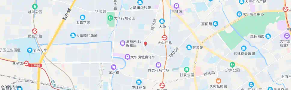上海新沪路大华二路_公交站地图_上海公交_妙搜公交查询2025