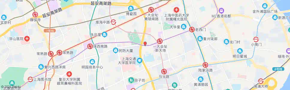 上海复兴中路重庆南路_公交站地图_上海公交_妙搜公交查询2025