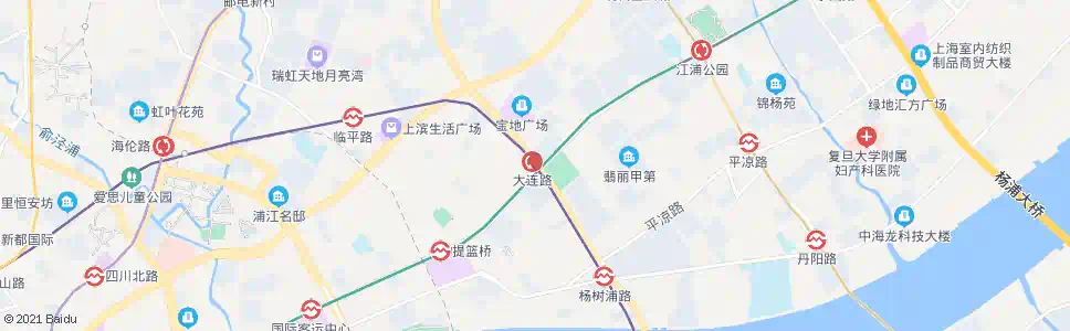 上海飞虹路大连路_公交站地图_上海公交_妙搜公交查询2025