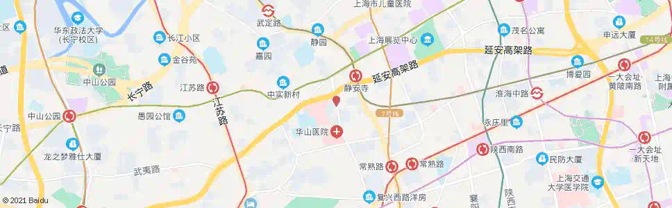 上海乌鲁木齐中路延安西路_公交站地图_上海公交_妙搜公交查询2025