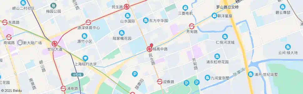 上海杨高中路地铁站_公交站地图_上海公交_妙搜公交查询2025