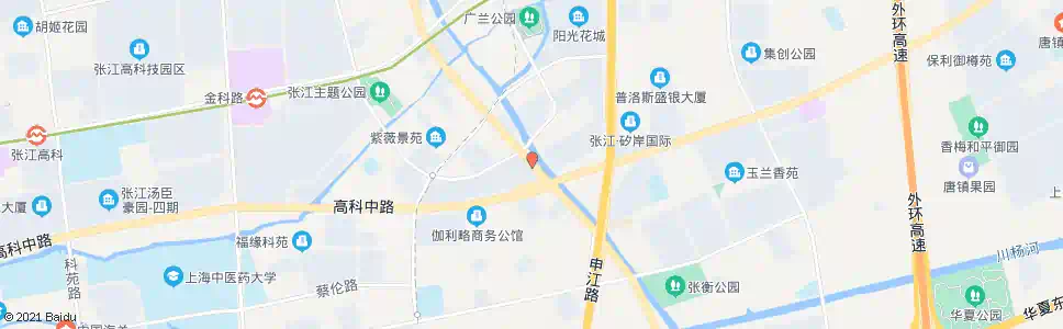 上海张江路高科中路_公交站地图_上海公交_妙搜公交查询2025