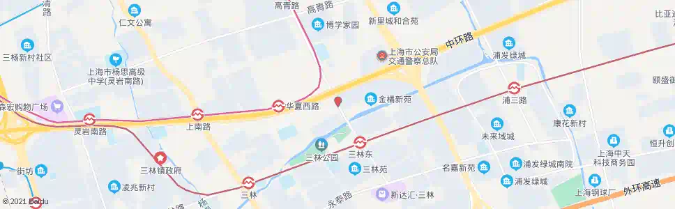 上海华夏西路东明路_公交站地图_上海公交_妙搜公交查询2025