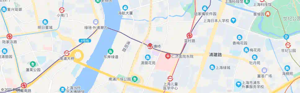 上海塘桥_公交站地图_上海公交_妙搜公交查询2025