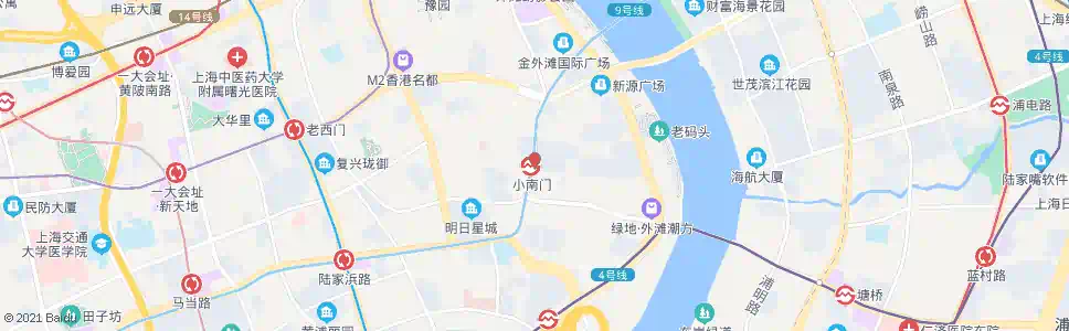上海中华路王家码头路_公交站地图_上海公交_妙搜公交查询2025