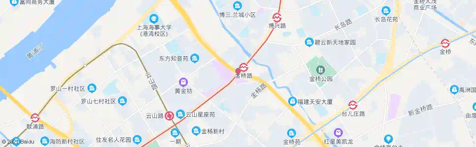 上海金桥路张杨路_公交站地图_上海公交_妙搜公交查询2025