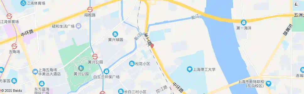 上海军工路松花江路_公交站地图_上海公交_妙搜公交查询2025
