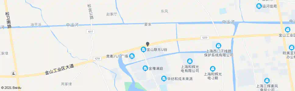 上海金山工业区大道夏宁路_公交站地图_上海公交_妙搜公交查询2025