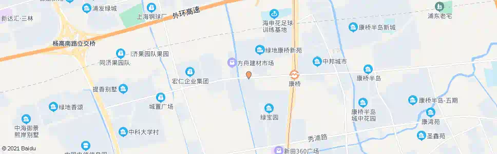上海秀沿路康巴路_公交站地图_上海公交_妙搜公交查询2025