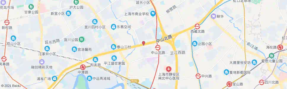 上海普善路中山北路_公交站地图_上海公交_妙搜公交查询2025