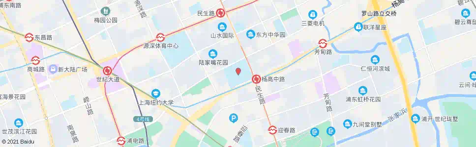 上海杨高中路杨源路(进才中学)_公交站地图_上海公交_妙搜公交查询2025