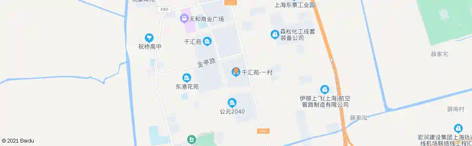 上海千汇苑一村_公交站地图_上海公交_妙搜公交查询2025