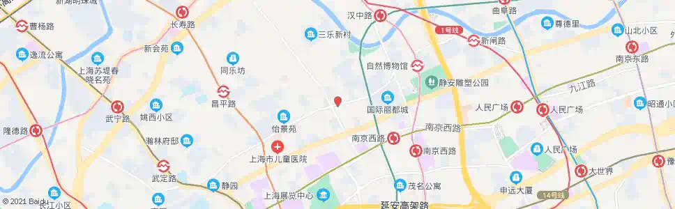 上海新闸路江宁路_公交站地图_上海公交_妙搜公交查询2025