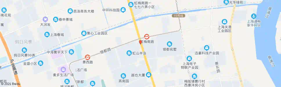 上海虹梅南路银都路(华唐苑)_公交站地图_上海公交_妙搜公交查询2025