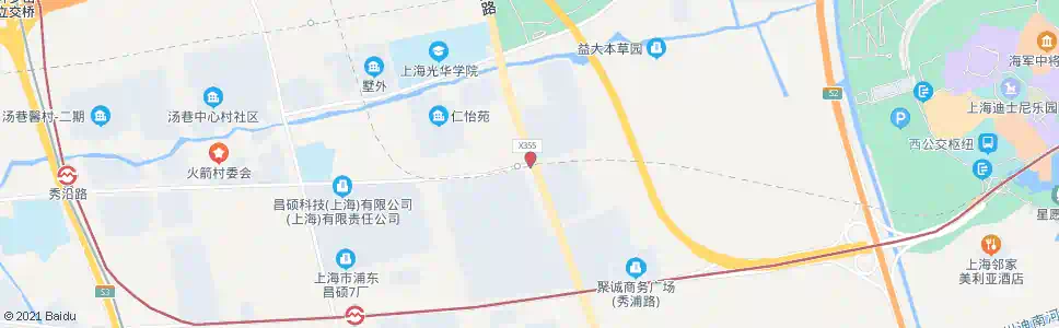 上海秀沿路申江路_公交站地图_上海公交_妙搜公交查询2025