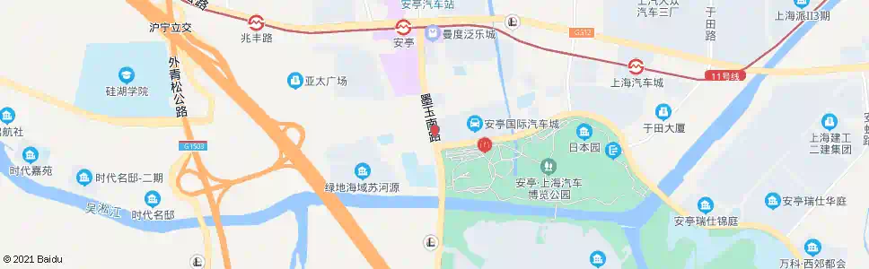 上海博园路墨玉南路_公交站地图_上海公交_妙搜公交查询2025