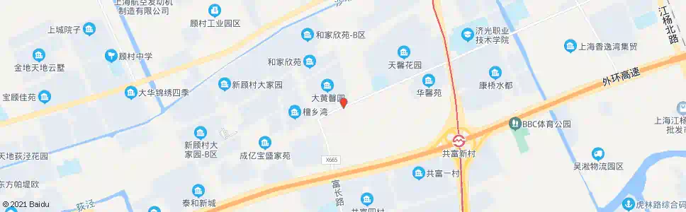 上海大黄馨园_公交站地图_上海公交_妙搜公交查询2025