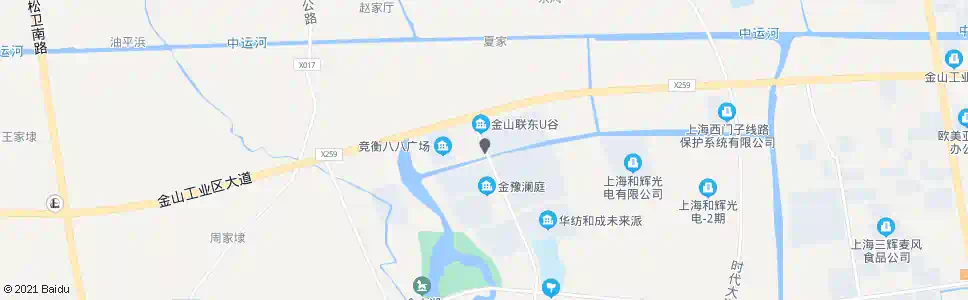 上海夏宁路金山工业区大道_公交站地图_上海公交_妙搜公交查询2025