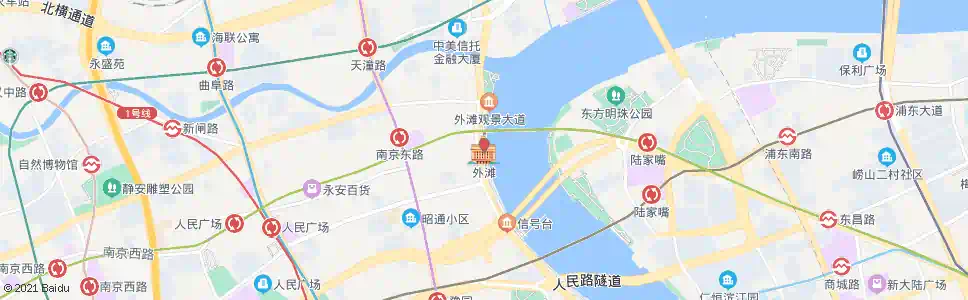 上海中山东一路汉口路(外滩)_公交站地图_上海公交_妙搜公交查询2025
