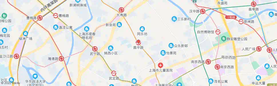 上海昌平路站_公交站地图_上海公交_妙搜公交查询2025