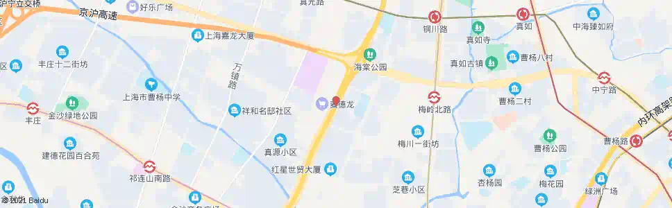 上海梅川路真北路_公交站地图_上海公交_妙搜公交查询2025