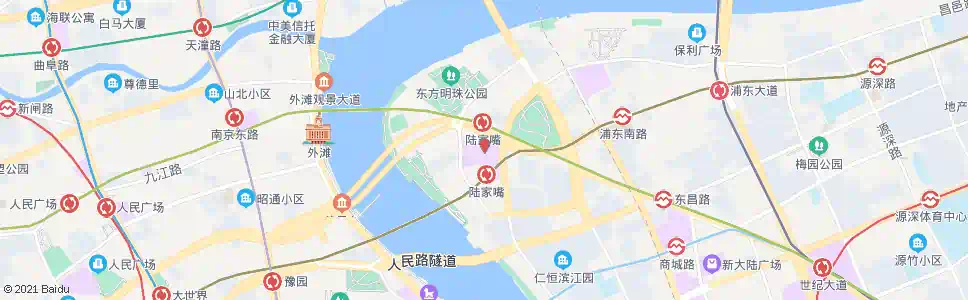 上海陆家嘴_公交站地图_上海公交_妙搜公交查询2025