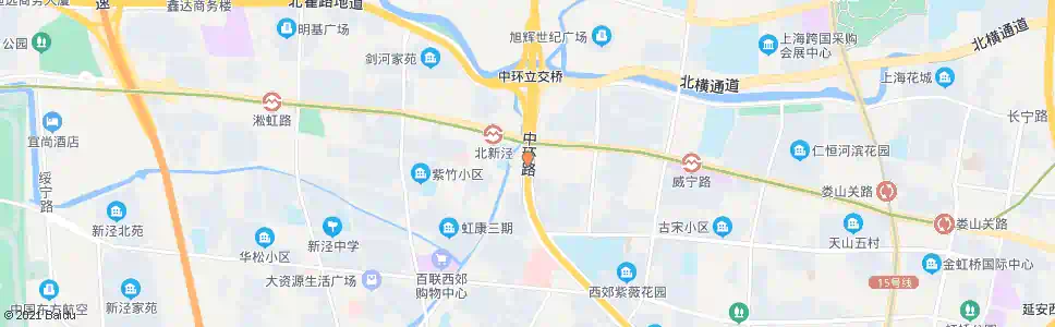 上海北虹路新渔路_公交站地图_上海公交_妙搜公交查询2025