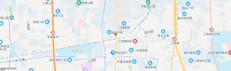 上海场中路江杨南路_公交站地图_上海公交_妙搜公交查询2025