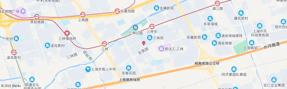 上海永泰路环林西路_公交站地图_上海公交_妙搜公交查询2025