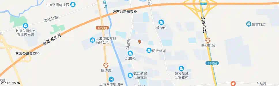 上海鹤雷路航瑞路_公交站地图_上海公交_妙搜公交查询2025