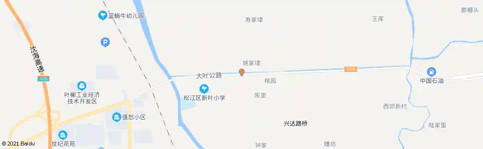 上海大叶公路向阳河_公交站地图_上海公交_妙搜公交查询2025
