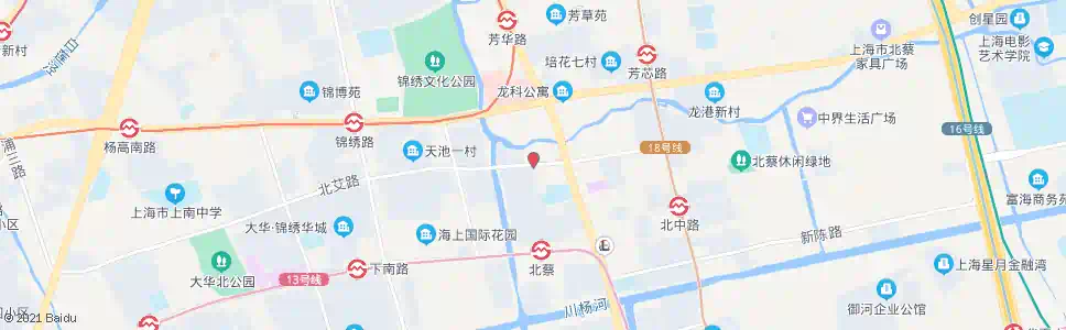 上海北蔡中学(莲园路沪南路)_公交站地图_上海公交_妙搜公交查询2025