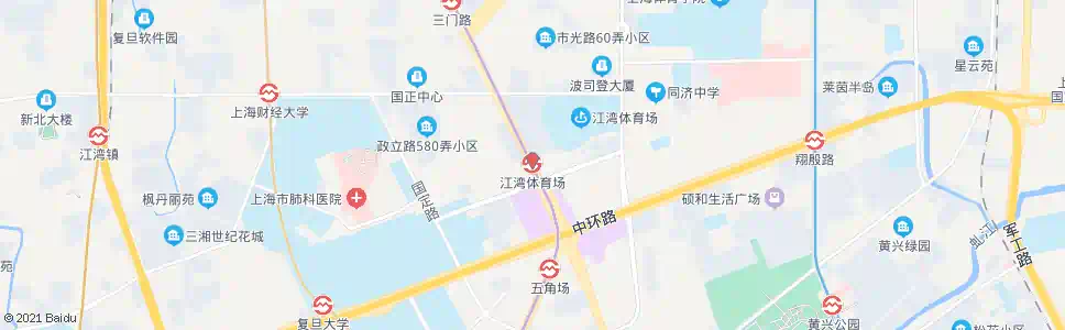上海江湾体育场站_公交站地图_上海公交_妙搜公交查询2025
