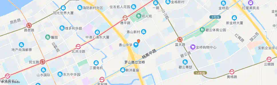 上海香山新村_公交站地图_上海公交_妙搜公交查询2025