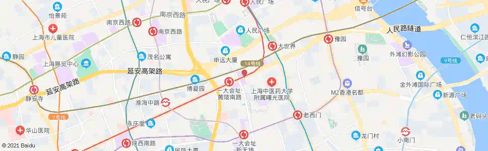 上海淮海中路商业街(淮海中路嵩山路)_公交站地图_上海公交_妙搜公交查询2025