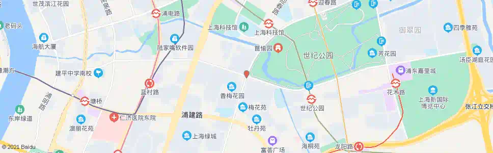 上海锦绣路花木路_公交站地图_上海公交_妙搜公交查询2025