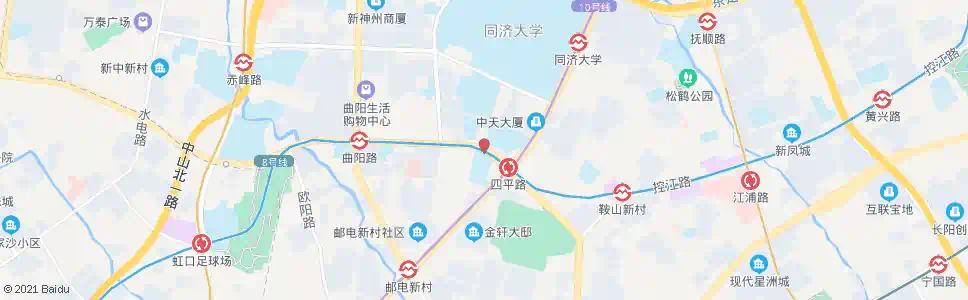 上海大连西路四平路_公交站地图_上海公交_妙搜公交查询2025