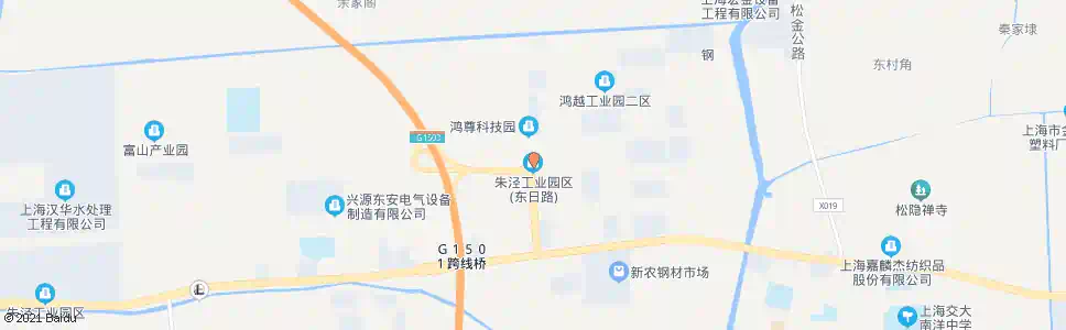 上海朱泾工业区_公交站地图_上海公交_妙搜公交查询2025