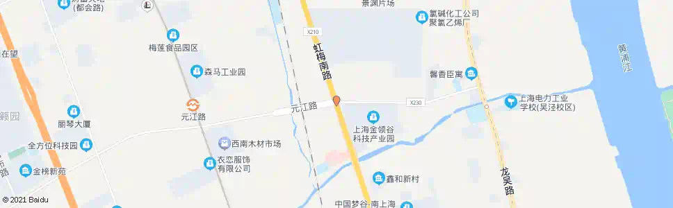 上海元江路虹梅南路_公交站地图_上海公交_妙搜公交查询2025
