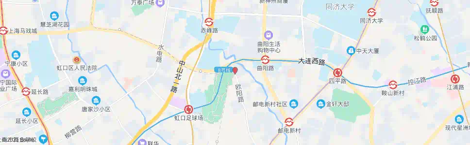 上海欧阳路大连西路_公交站地图_上海公交_妙搜公交查询2025